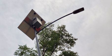 Solar-powered street light